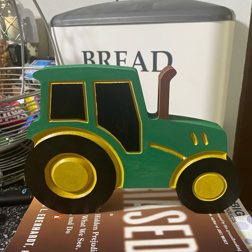 Hand Painted Wooden Tractor
